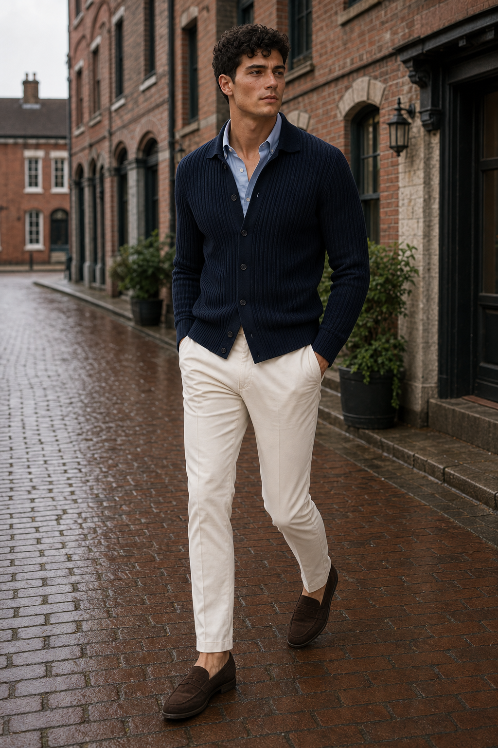 Forge 59 rib cardigan alternate angle